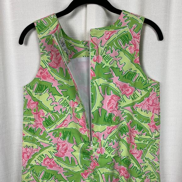 Lilly Pulitzer Vintage White Label Musical Monkeys Sleeveless Shift Dress Sz.14 - Picture 8 of 10